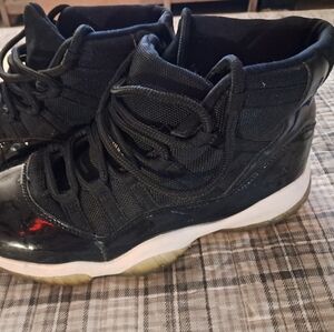 Jordan Boys' Black Patent Leather High-Top Sneakers